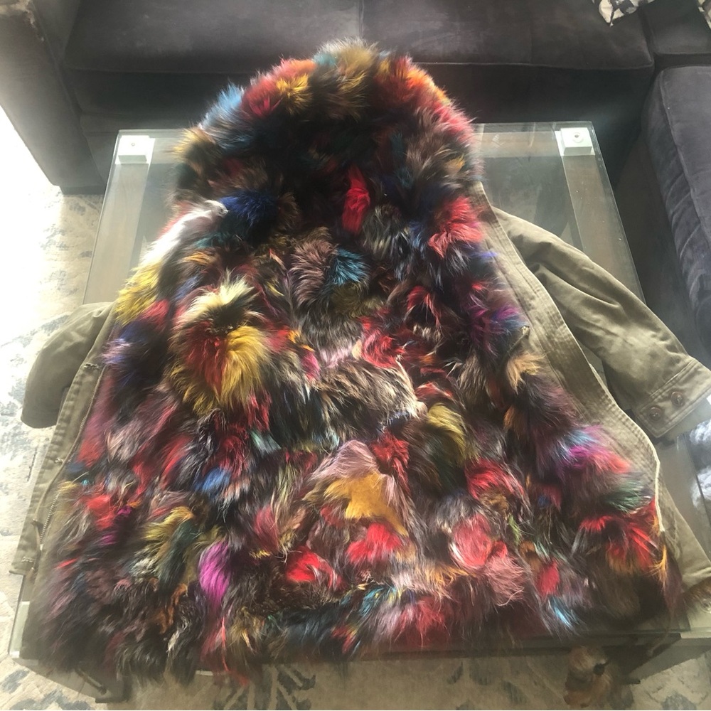 Colorful Real Fox Fur Vested